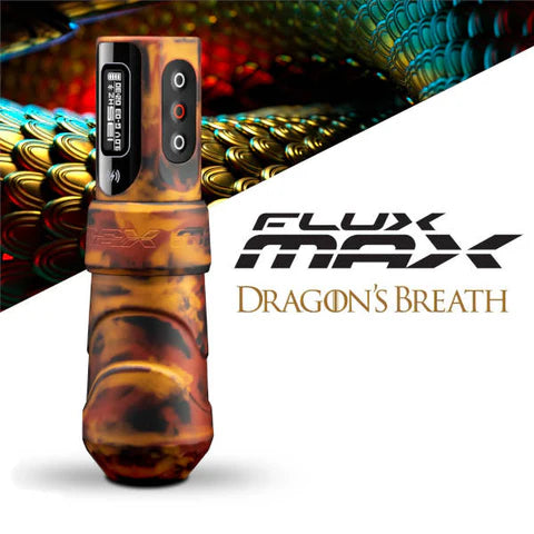 FK Irons Flux Max Tattoo Machine w/ 2 Power Bolts  Dragon Breath