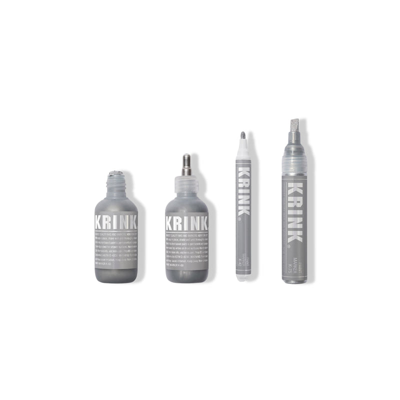 KRINK Silver Set Assorted Size Silver Paint Markers
