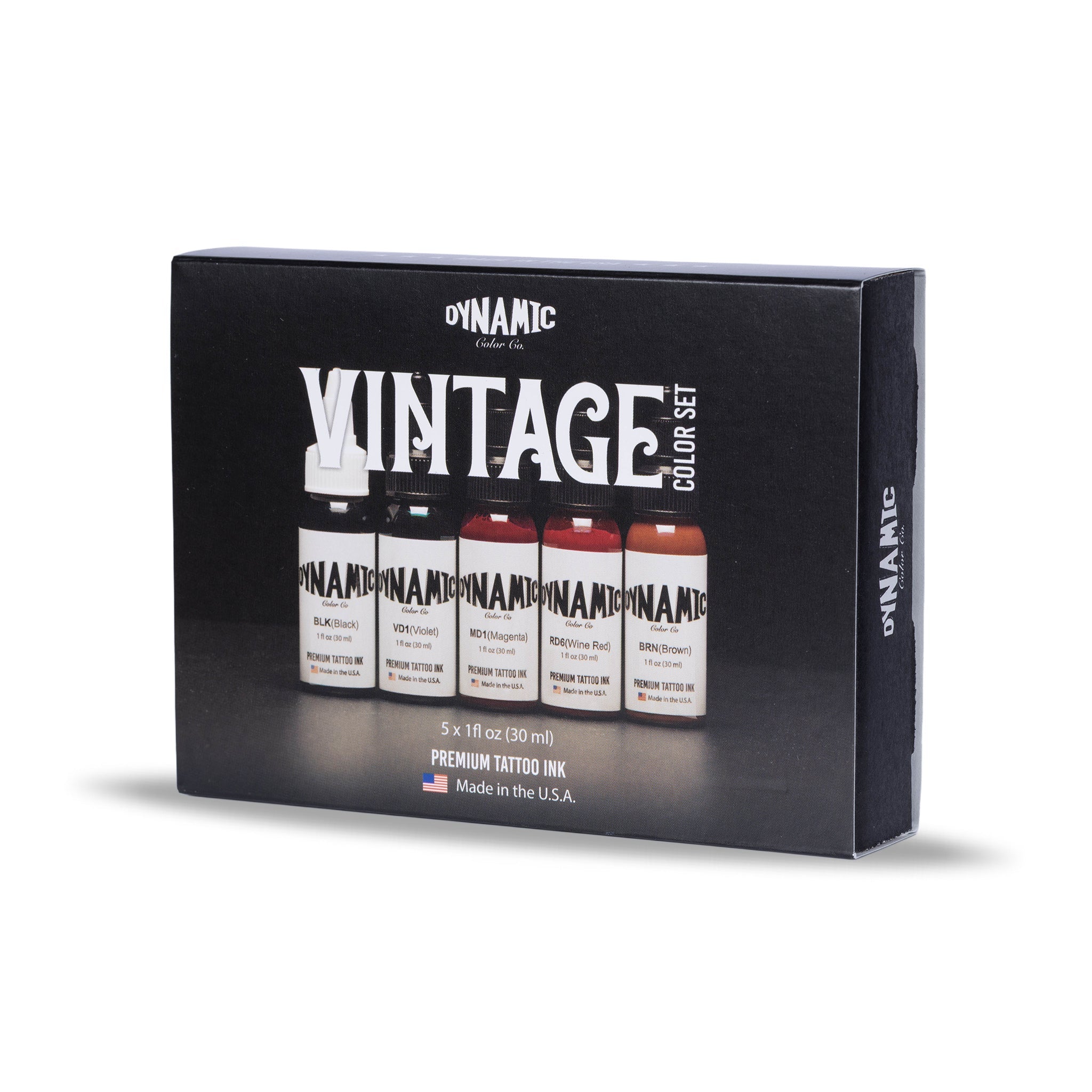 Dynamic Tattoo Ink Vintage 1oz Color Set | Professional Tattoo Ink