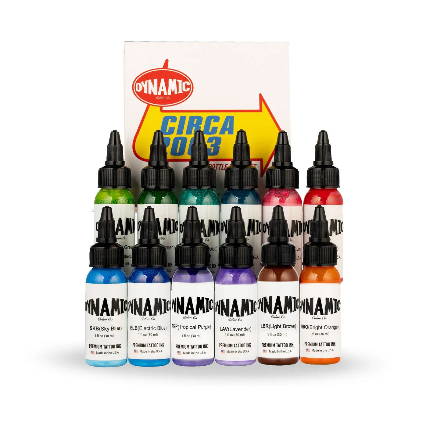 Circa 2003 Tattoo Ink Color Set - 1 oz. Bottles