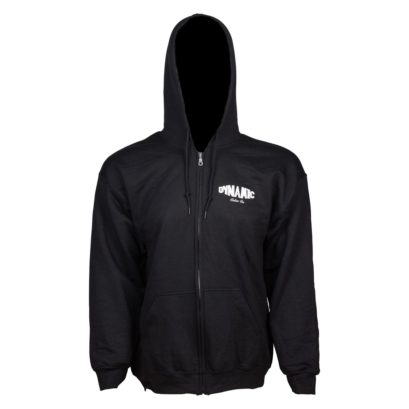 Dynamic Hoodie Logo Zip - Black