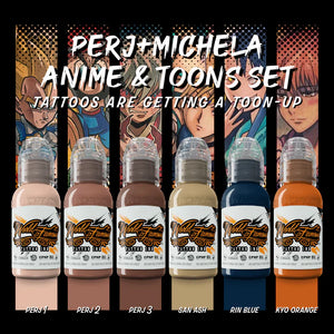 World Famous Set  Anime & Toons Tattoo Ink 1 oz