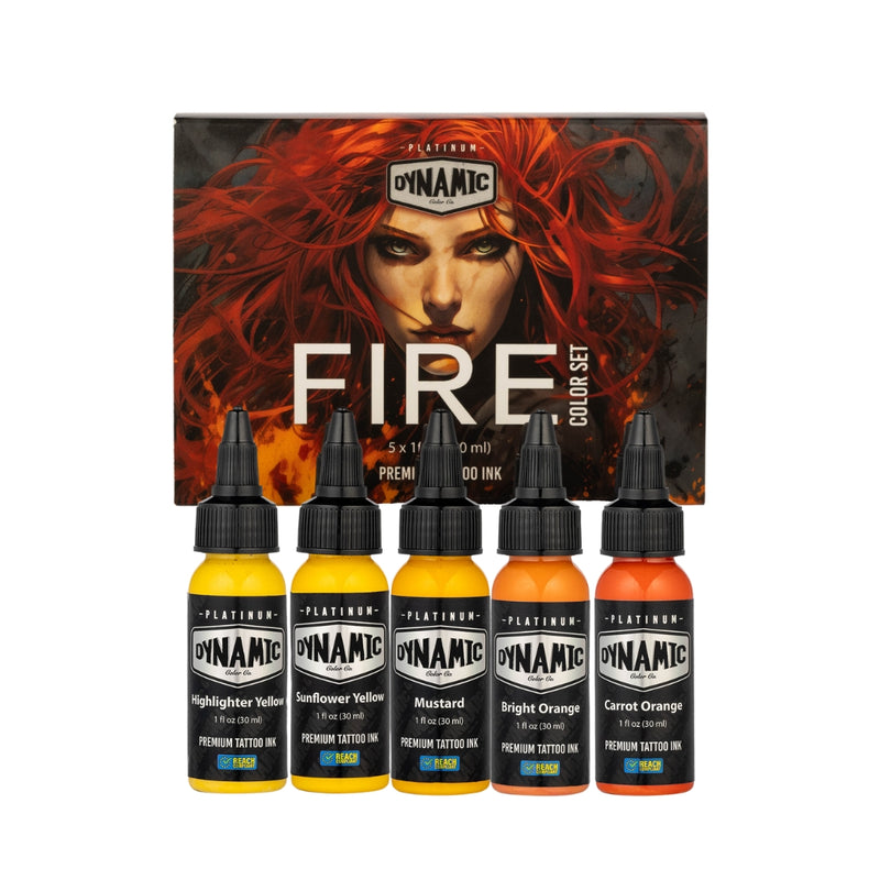 Fire by Dynamic Platinum 1oz 5 Bottle Color Set