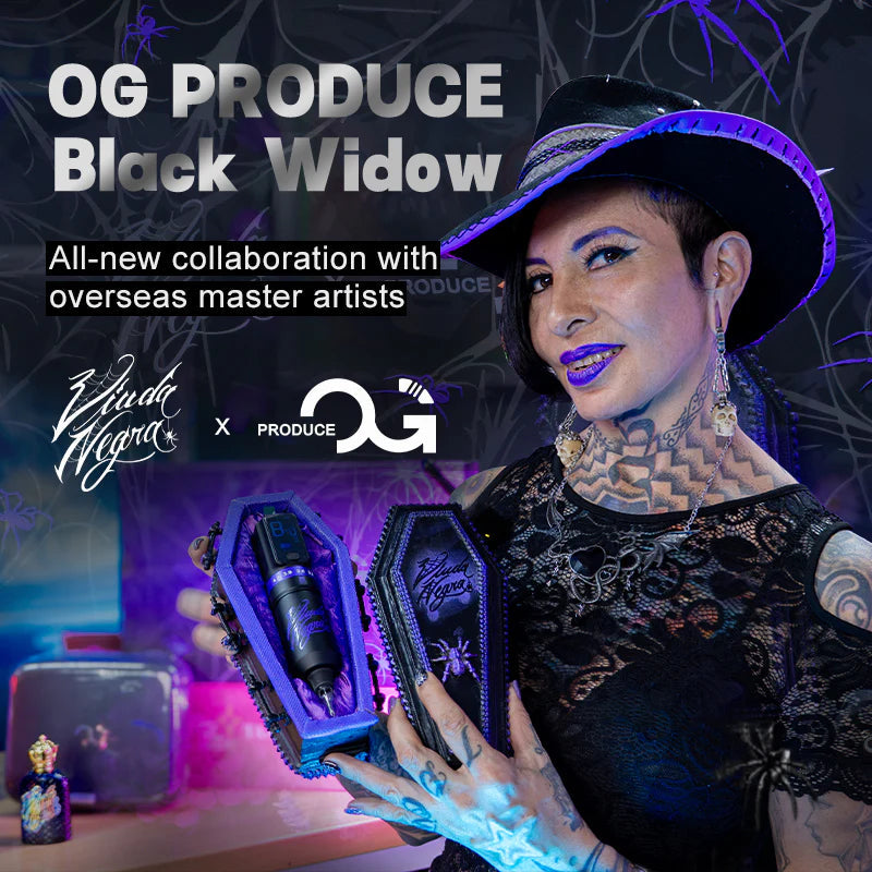 Black Widow Wireless Tattoo Pen Machine - Purple/Spider OG Produce