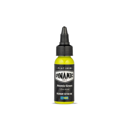 Dynamic Platinum Tattoo Ink Atomic Green - 1oz Bottle