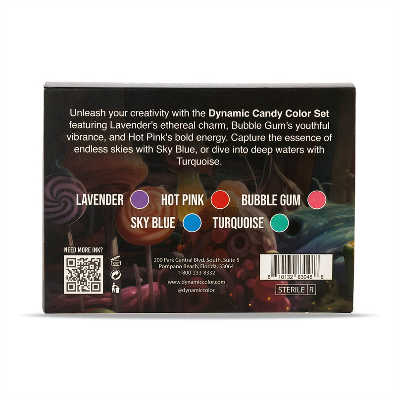Juego de colores Dynamic Tattoo Ink Candy 1oz