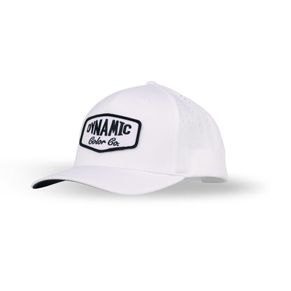 Dynamic Pre-Curved Pinch Front Snapback Hat – White