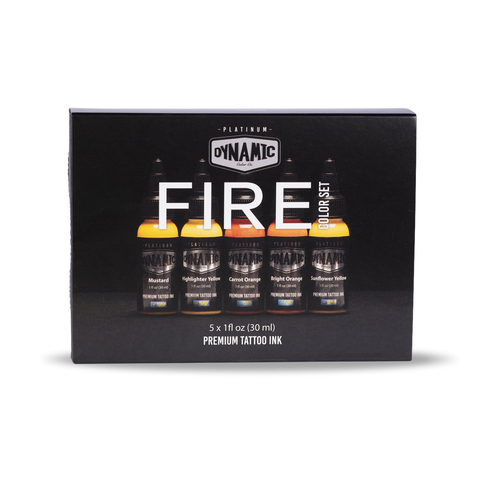 Dynamic Platinum Fire 1oz 5 Bottle Color Set Dynamic Color