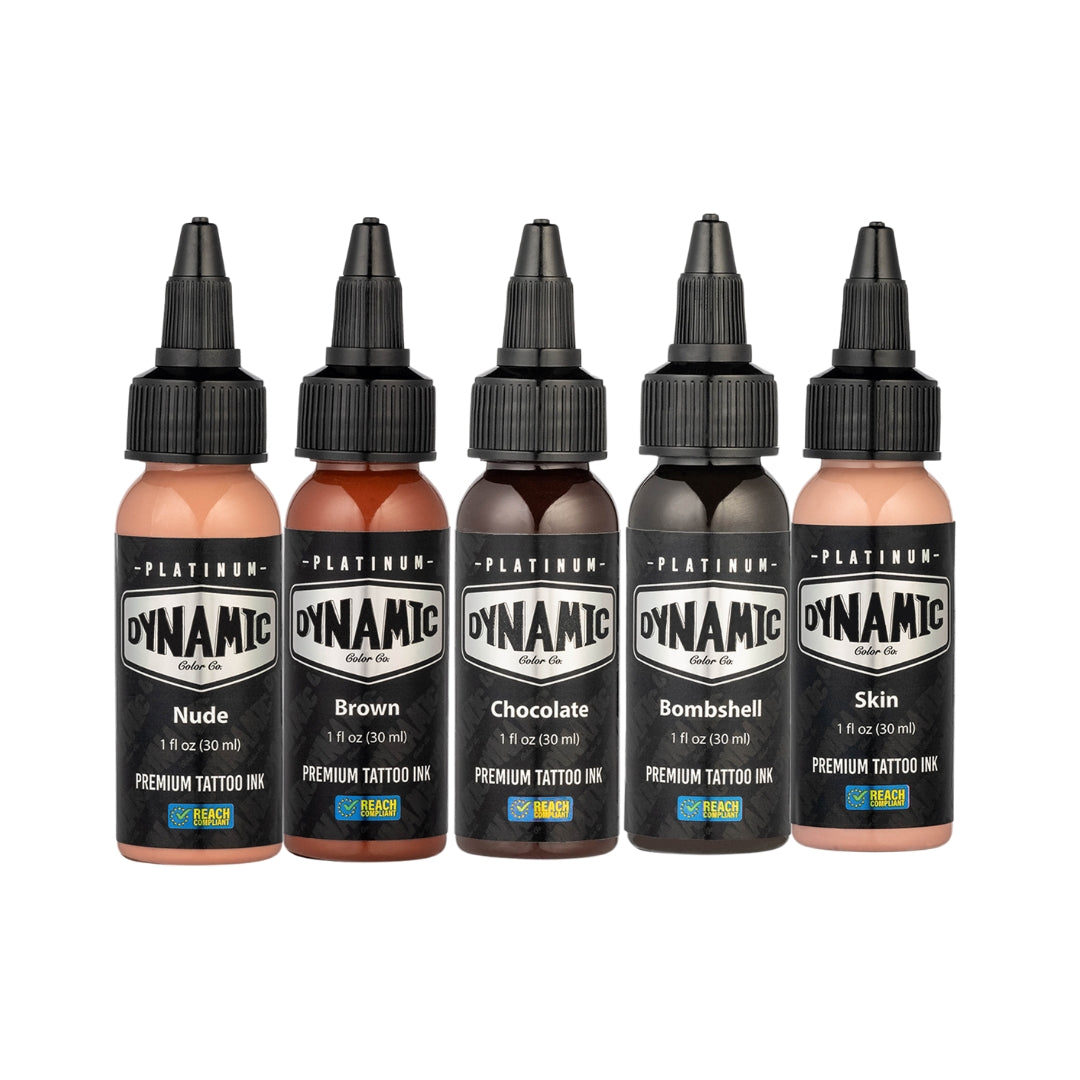 Dynamic Platinum Flesh 1oz 5 Bottle Color Set