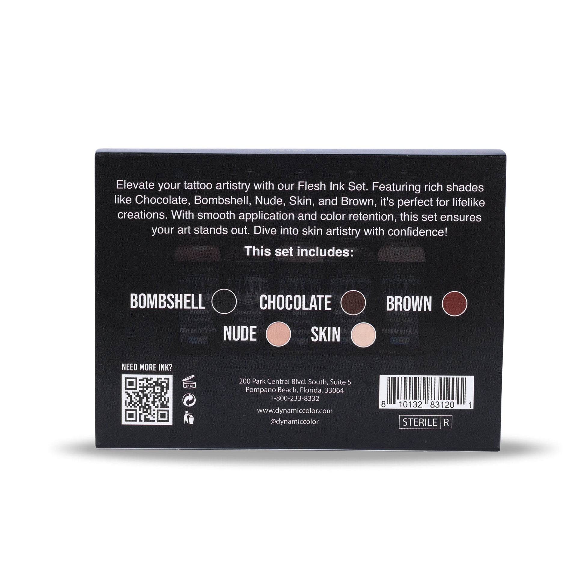 Dynamic Platinum Flesh 1oz 5 Bottle Color Set Dynamic Color