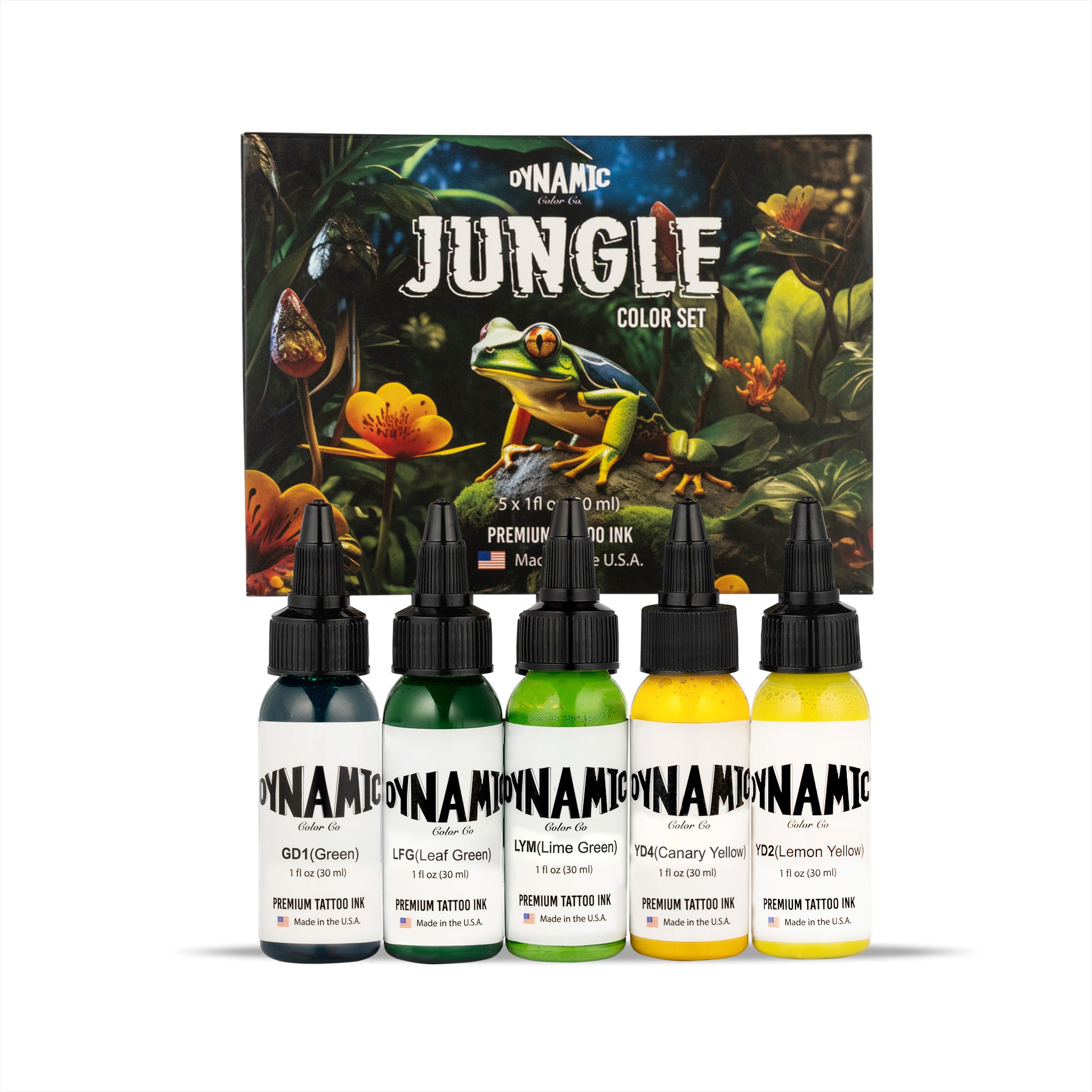 Dynamic Tattoo Ink Jungle 1oz Color Set Dynamic Tattoo Ink Jungle 1oz Color Set
