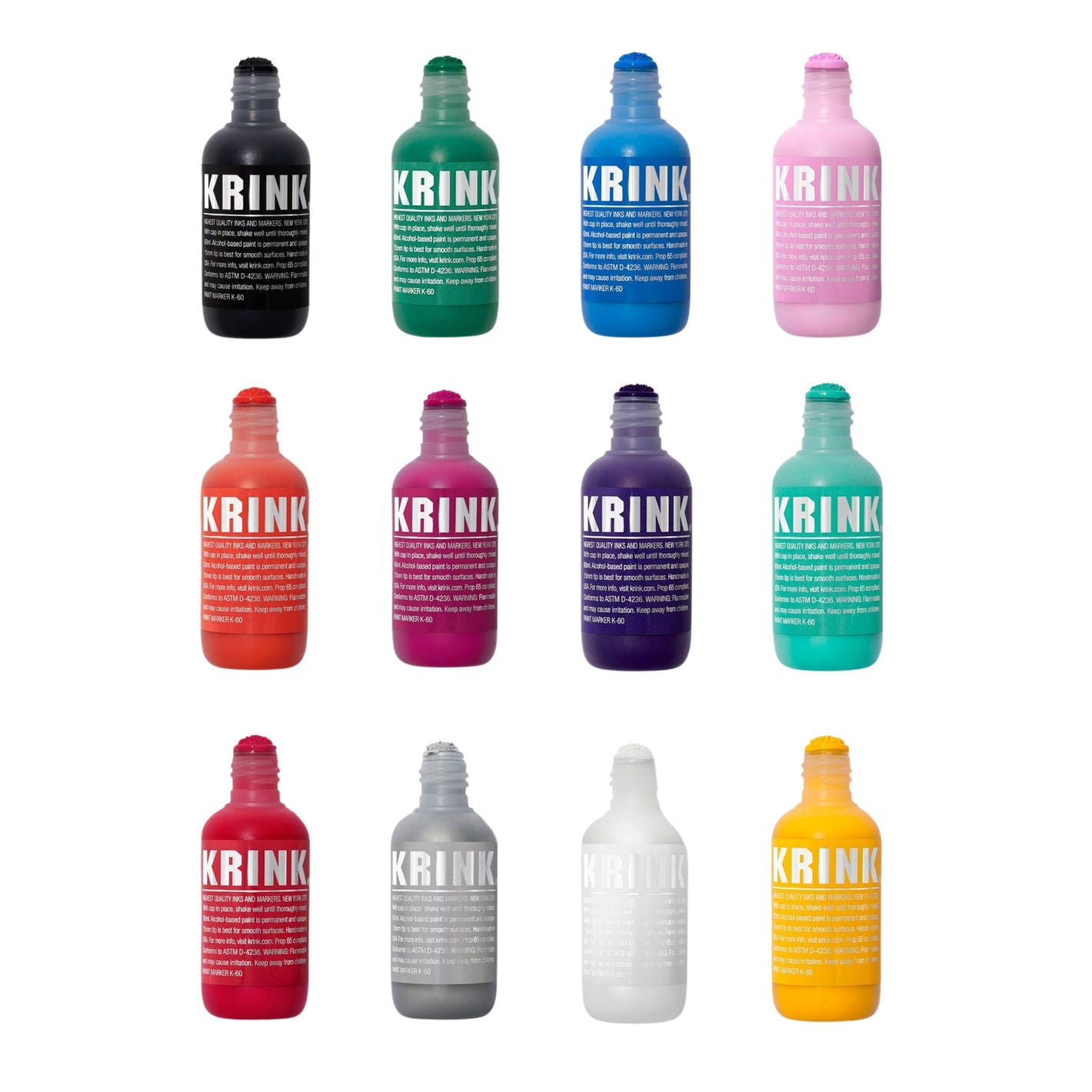 KRINK K-60 Box Set 12 Color Paint Marker Set