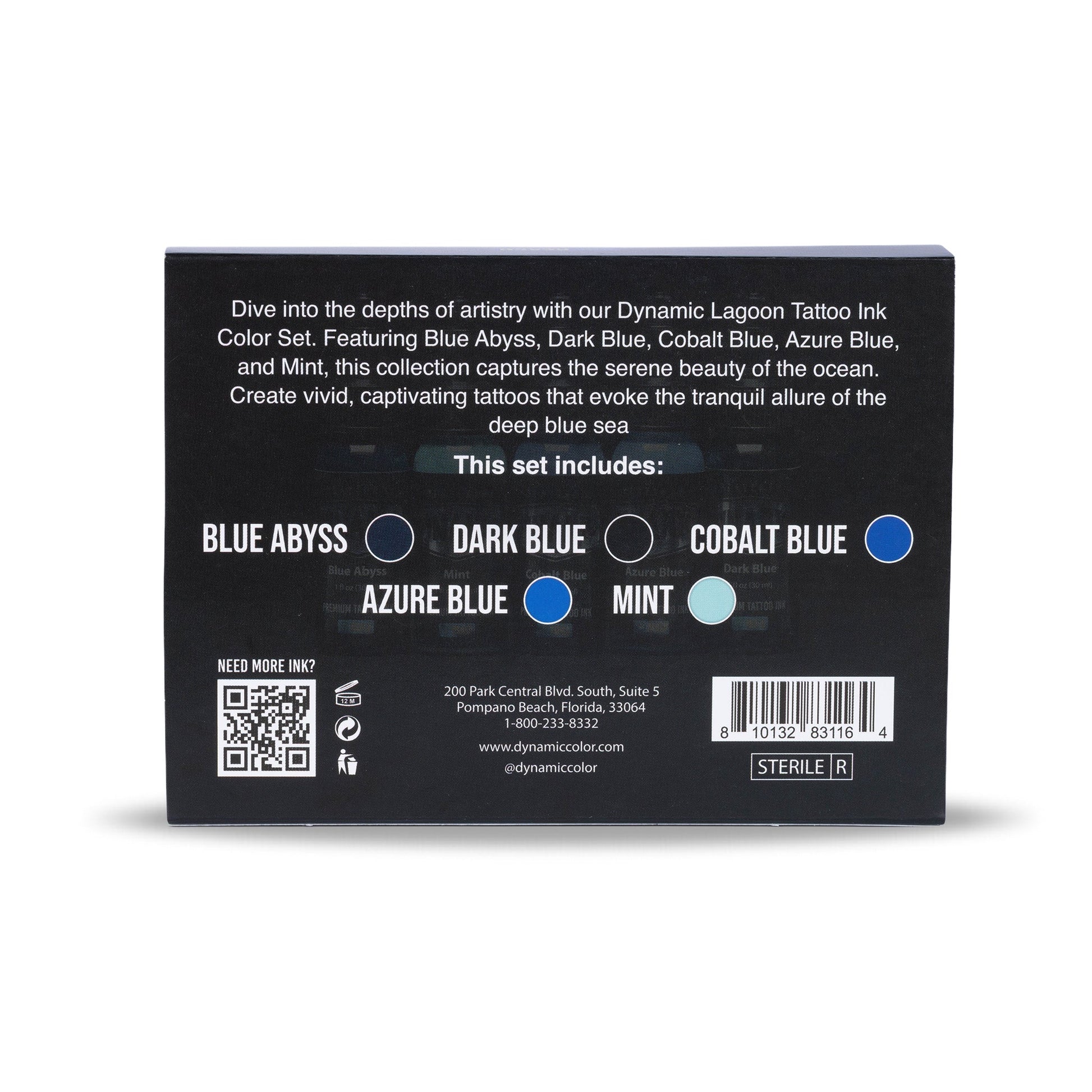Lagoon by Dynamic Platinum 1oz 5 Bottle Color Set Dynamic Color