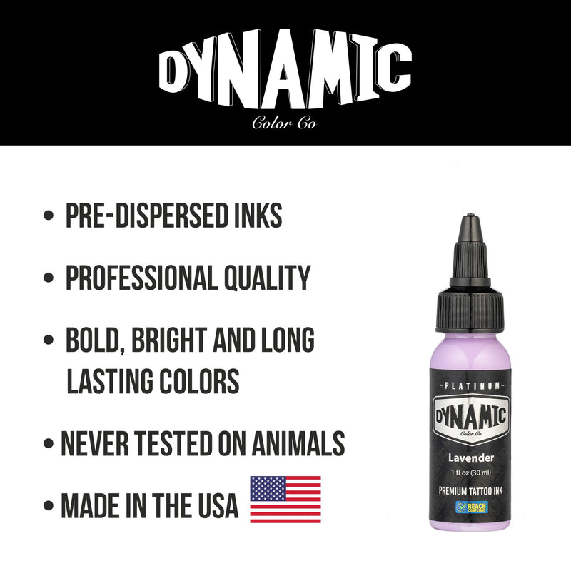Dynamic Platinum Tattoo Ink Lavender  - 1oz Bottle