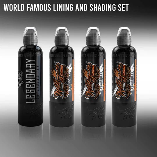 World Famous Set Lining And Shading Tattoo Ink 1 oz