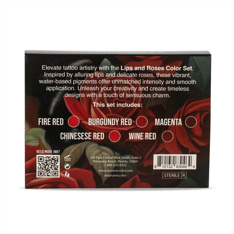 Dynamic Tattoo Ink Lips and Roses 1oz Color Set – Simply Tattoo Supplies
