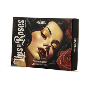 Dynamic Tattoo Ink Lips and Roses Juego de colores de 1 oz