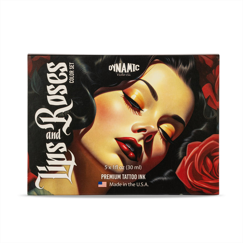Dynamic Tattoo Ink Lips and Roses 1oz Color Set