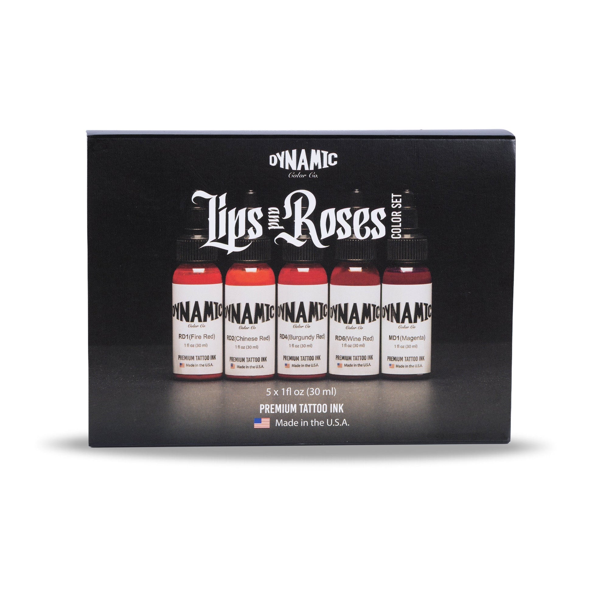Dynamic Tattoo Ink Lips and Roses 1oz Color Set Dynamic Color