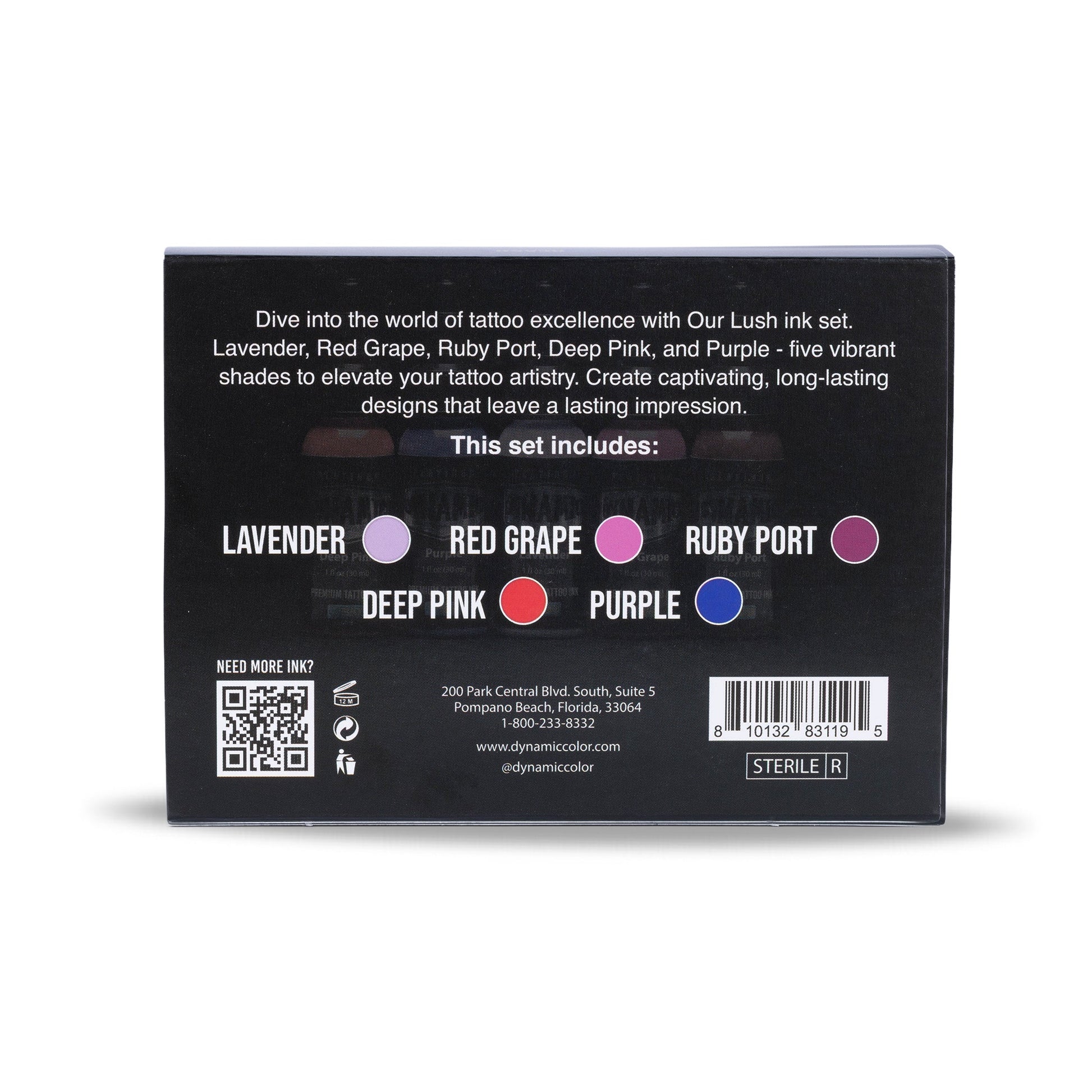 Dynamic Lush 1oz 5 Bottle Color Set Dynamic Color