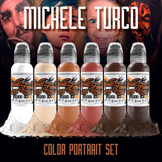 World Famous Set Michele Turco Portrait 1oz Tattoo Ink