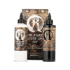 Mr. Reyes Cover-Up Ink Set – 2 Bottle Kit (8oz Black & 8oz White)
