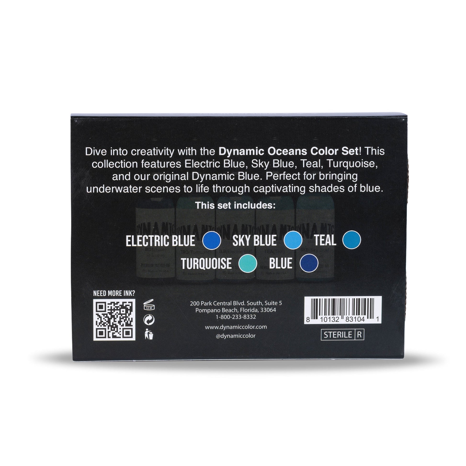 Dynamic Tattoo Ink Oceans 1oz Color Set Dynamic Color