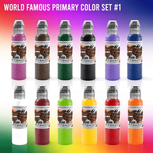 World Famous Tattoo Ink Set - Primary 12 Color