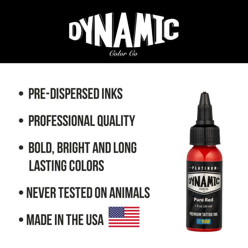 Pure Red Dynamic Platinum Tattoo Ink - 1oz Bottle