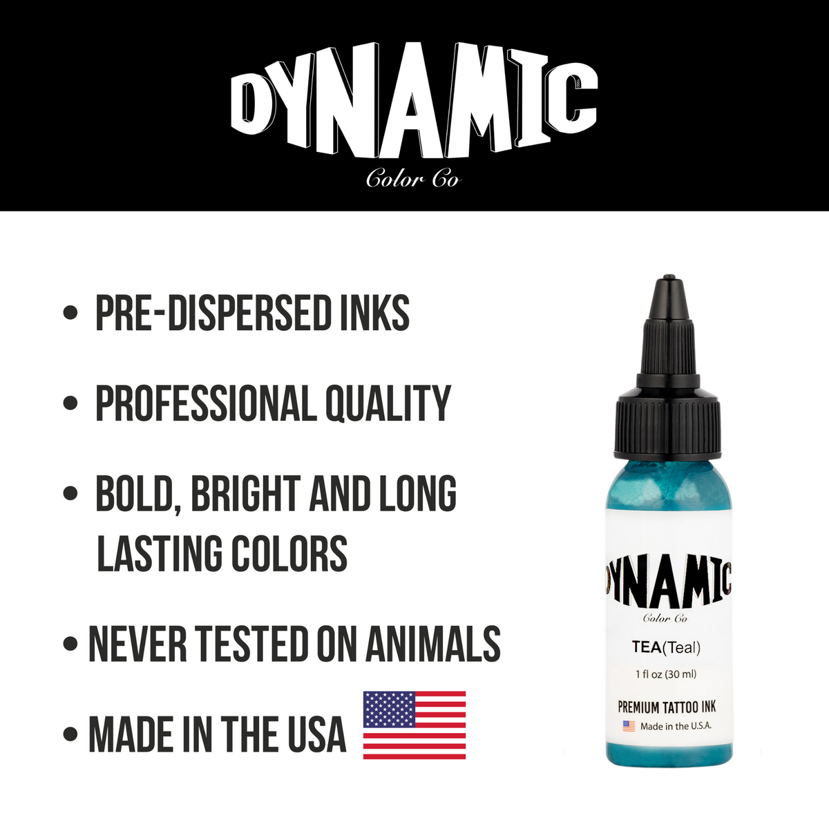 Dynamic Ink Tea Teal Dynamic Tattoo Ink Teal | Professional Tattoo Ink | Dynamic Color