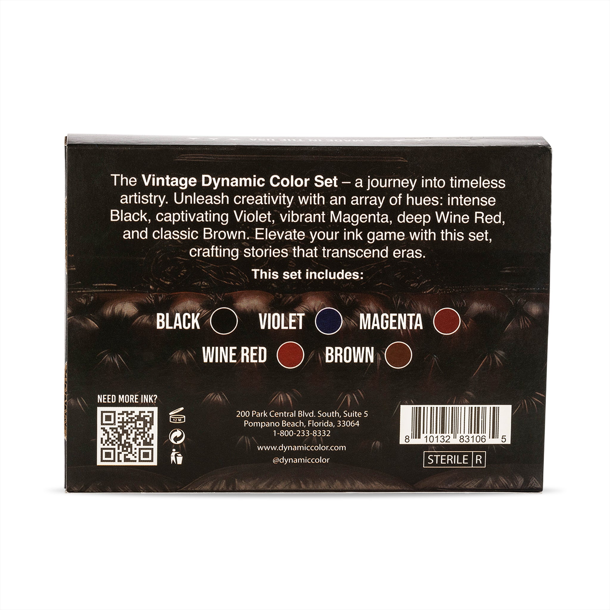 Dynamic Tattoo Ink Vintage 1oz Color Set