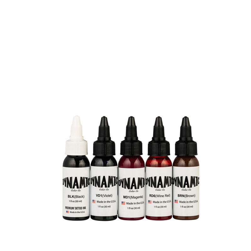 Dynamic Tattoo Ink Vintage 1oz Color Set