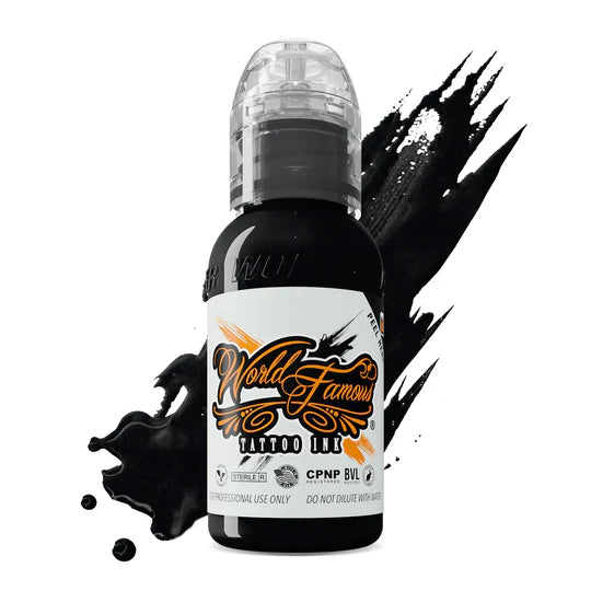 World Famous Pitch Black 1oz Tattoo Ink