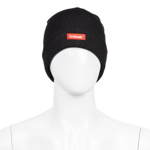 Dynamic-red-logo-folded-beanie-black