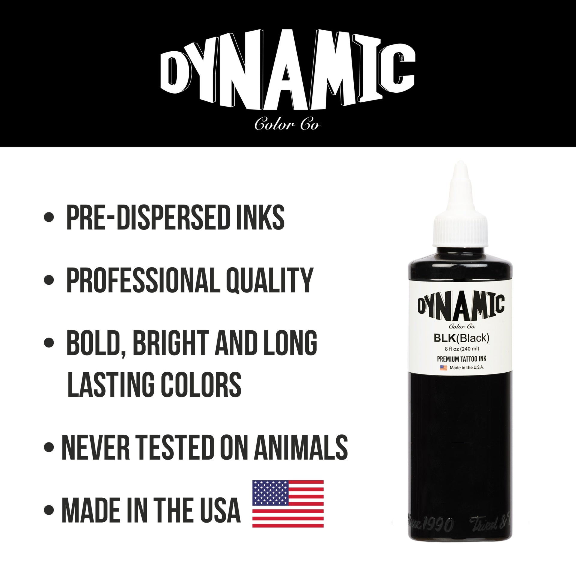 Dynamic Tattoo Ink Black | Professional Tattoo Ink | Dynamic Color
