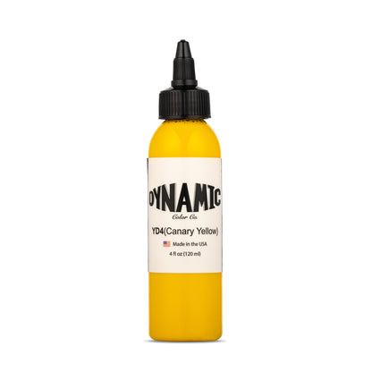 Tinta de tatuaje amarillo canario - 4 oz. Botella