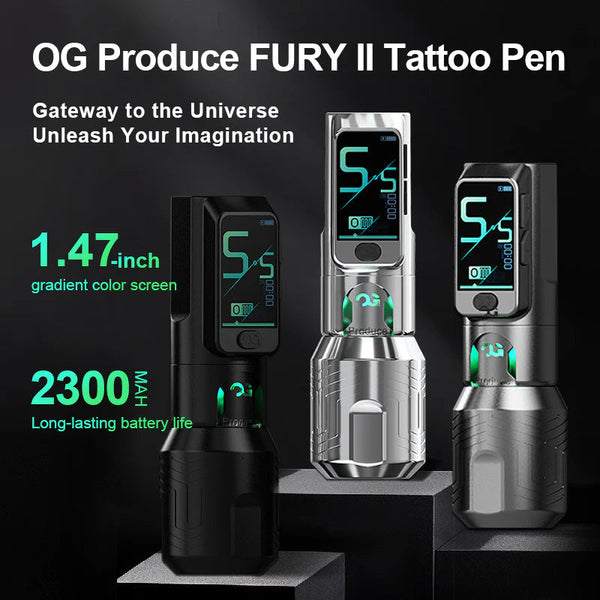 Pioneer Fury 2 OG Produce Wireless Tattoo Pen w/ Color Screen Pioneer Fury 2 OG Produce Wireless Tattoo Pen w/ Color Screen