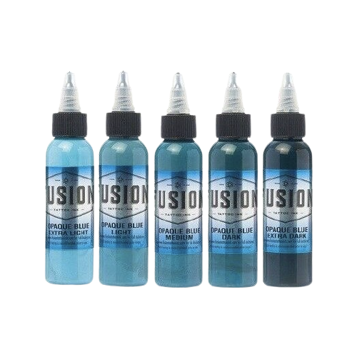 Fusion Set   Opaque Blue Tattoo Ink 1 oz