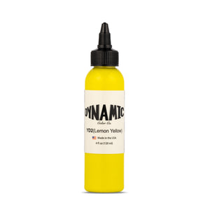 Tinta de tatuaje de color amarillo limón - 4 oz. Botella