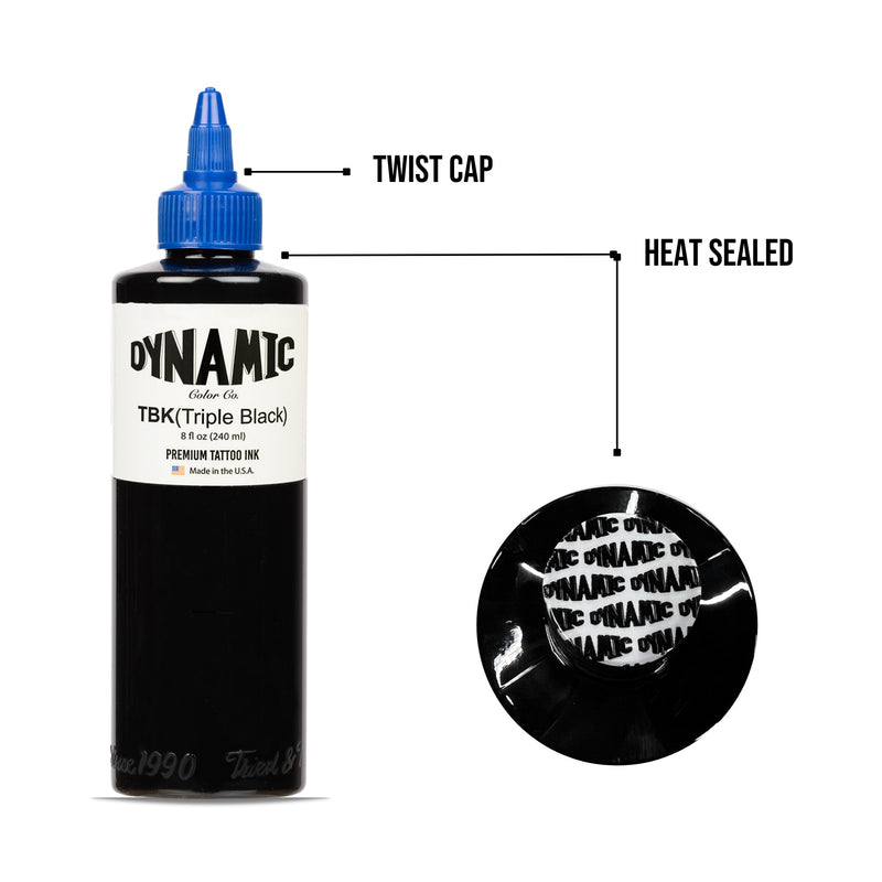 Dynamic Tattoo Ink Triple Black 8 oz. Bottle