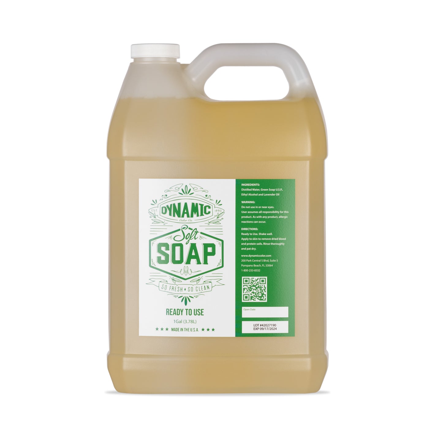 Botella Dynamic Soft Green Jabón de 8 oz